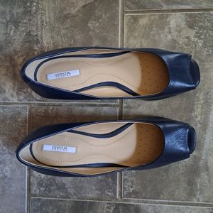 Geox Respira navy peep toe heels